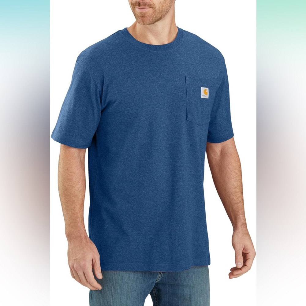 Men’s Carhartt Size S Small Blue Short Sleeve Loose Fit Tee